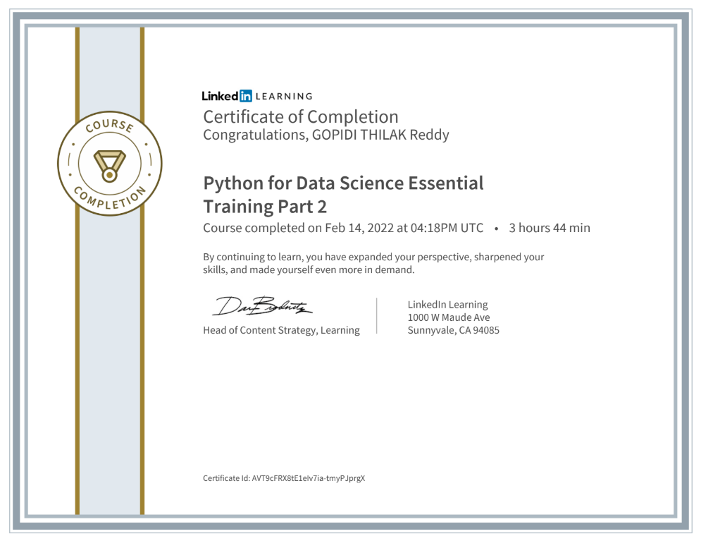 Python for Data Science Essential Training Part 2